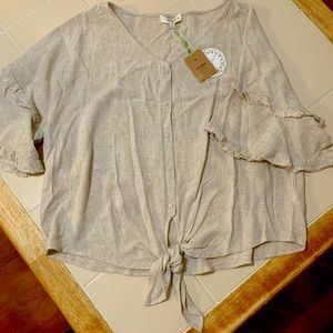 Umgee brand linen blend top- BRAND NEW!